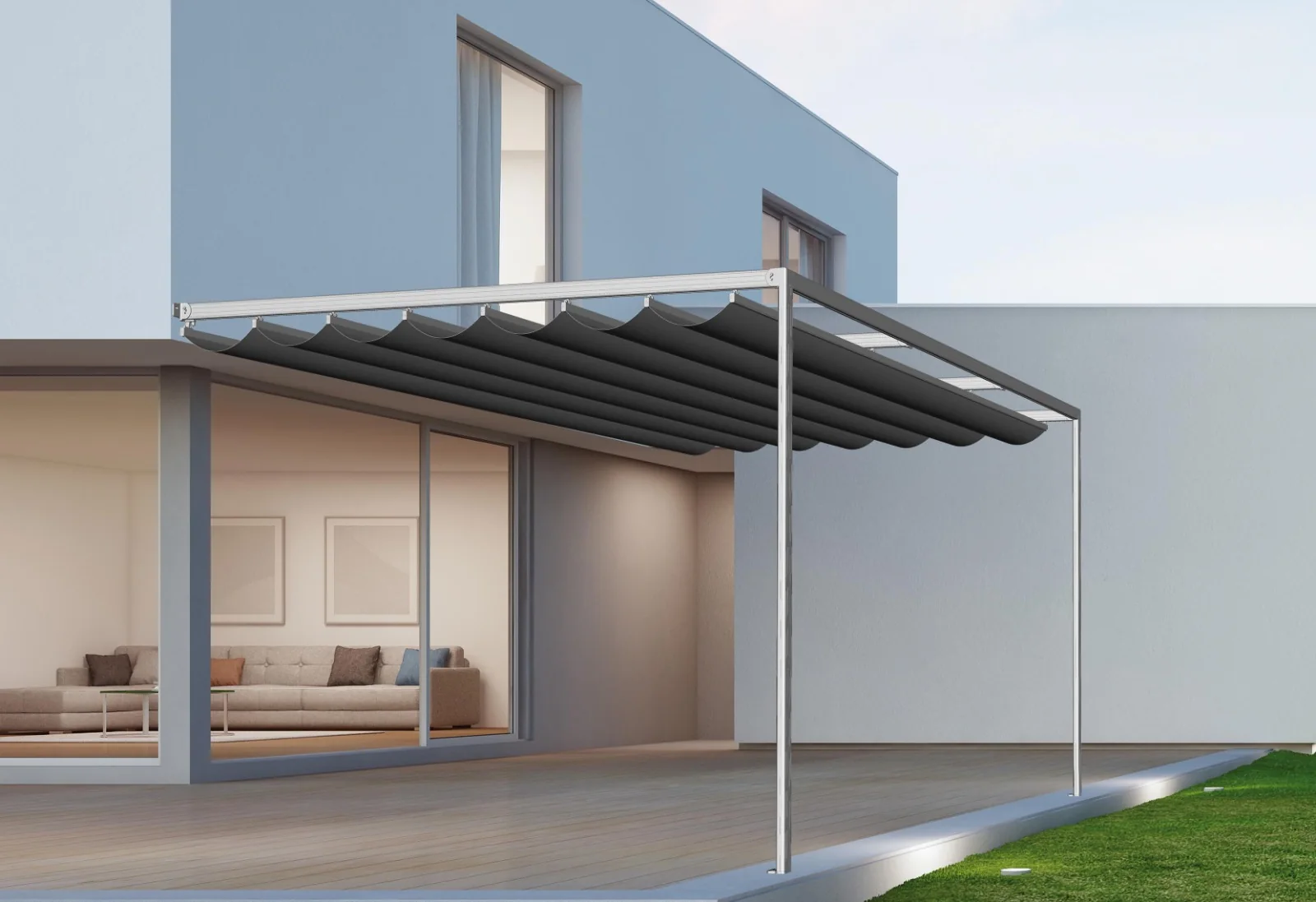 Toldo PergoElite junto a un living